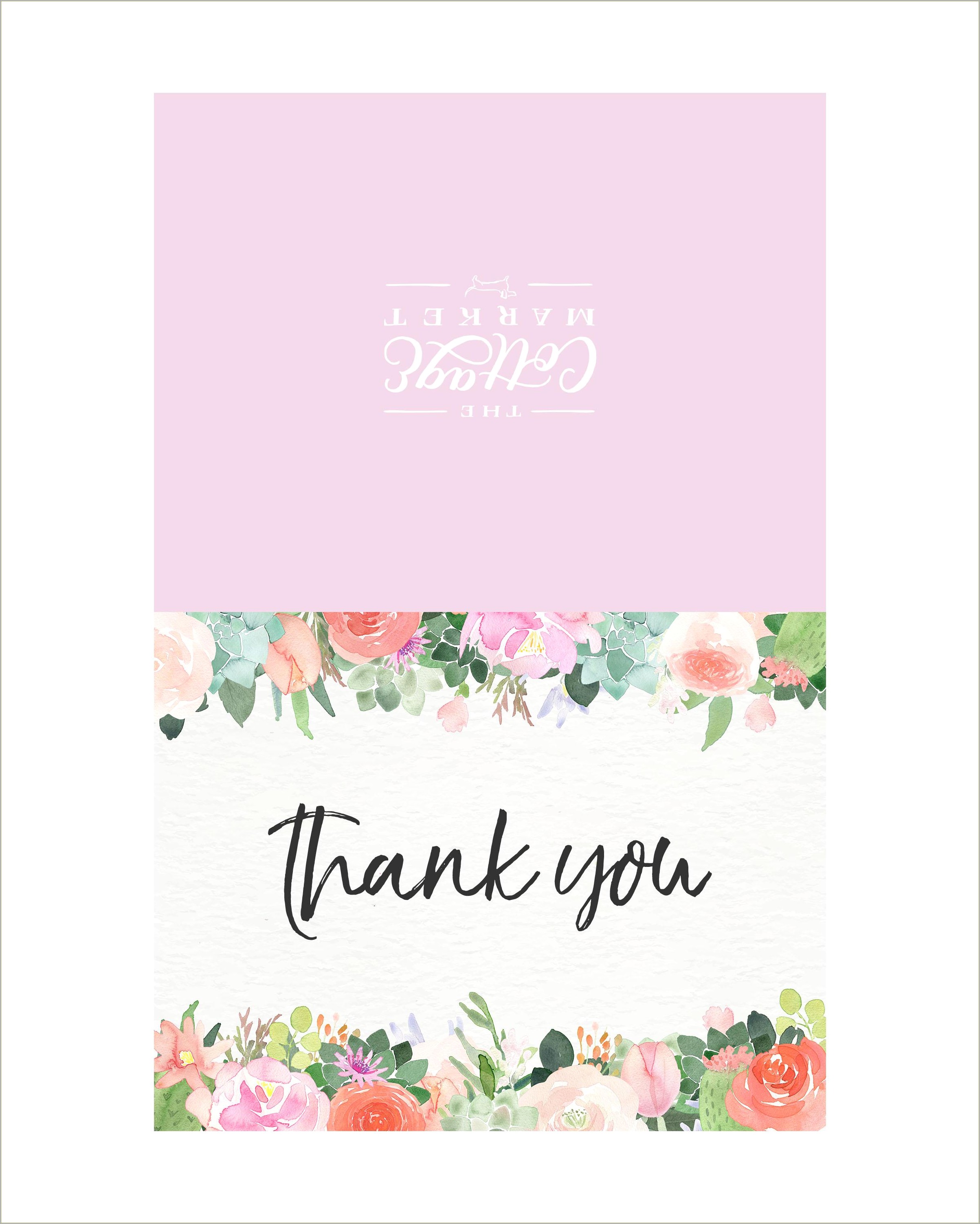Free Printable Thank You Note Card Templates