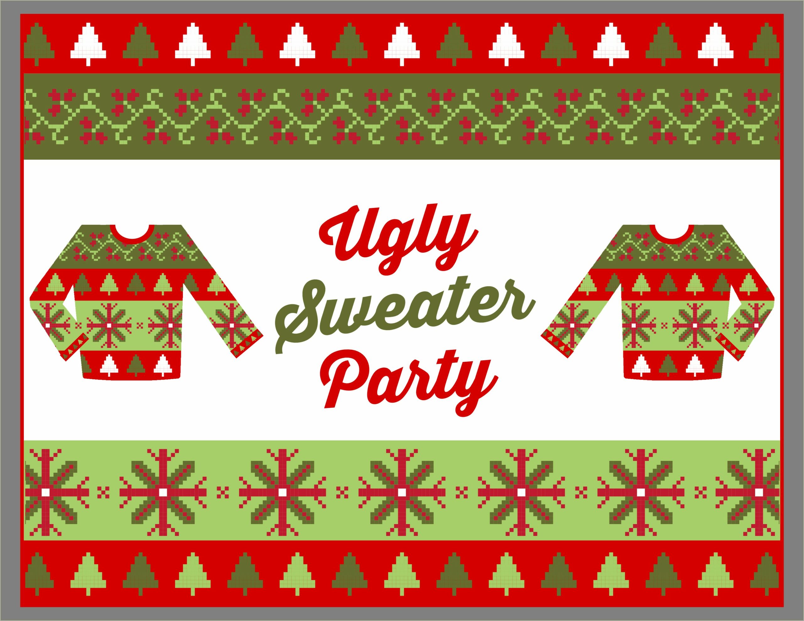 Free Printable Ugly Sweater Party Invitation Template Free