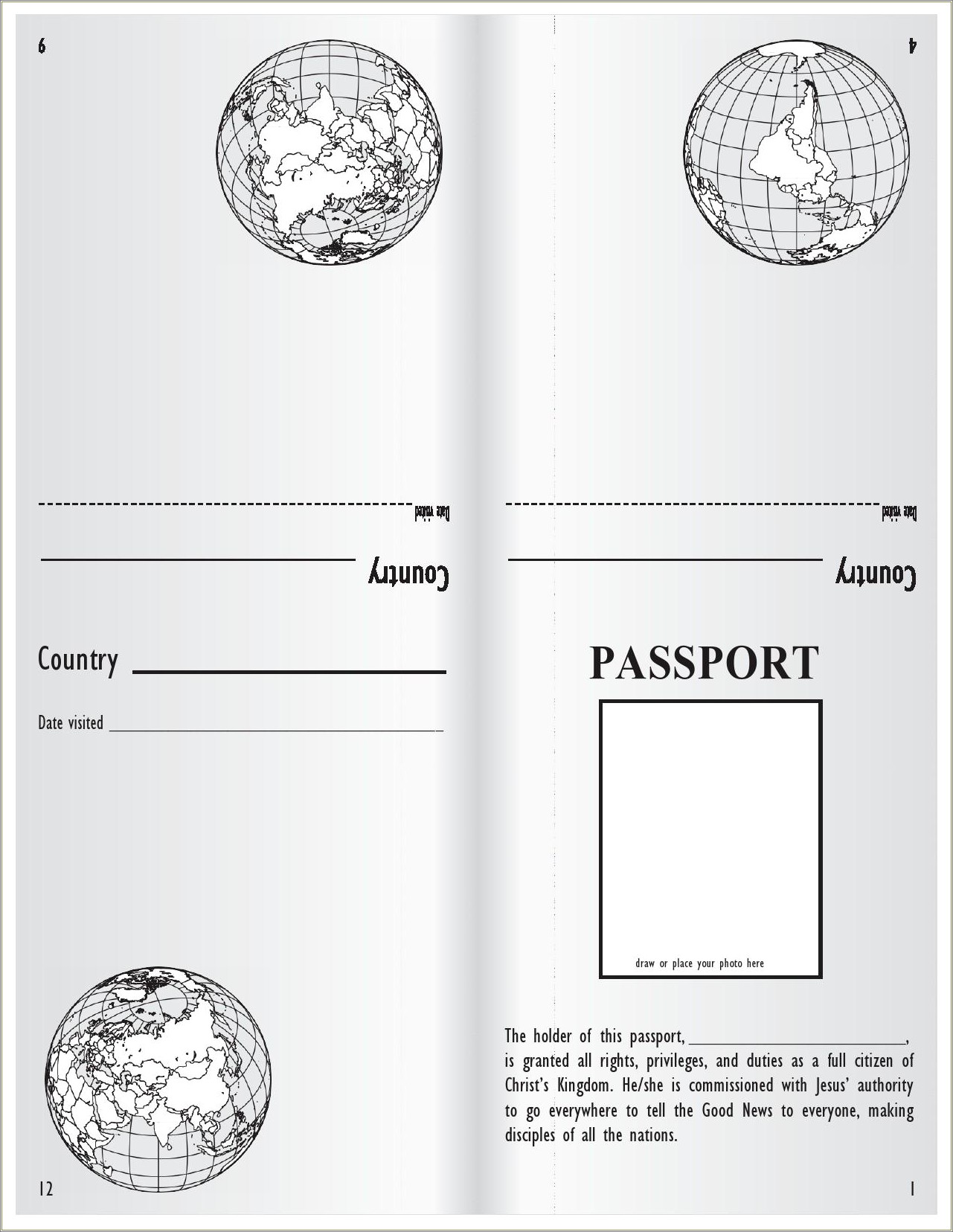 Free Printable Usa Passport Template For Students