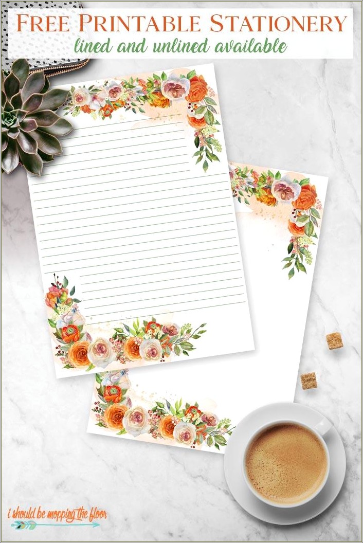 Free Printable Valentine Stationery Templates For Word