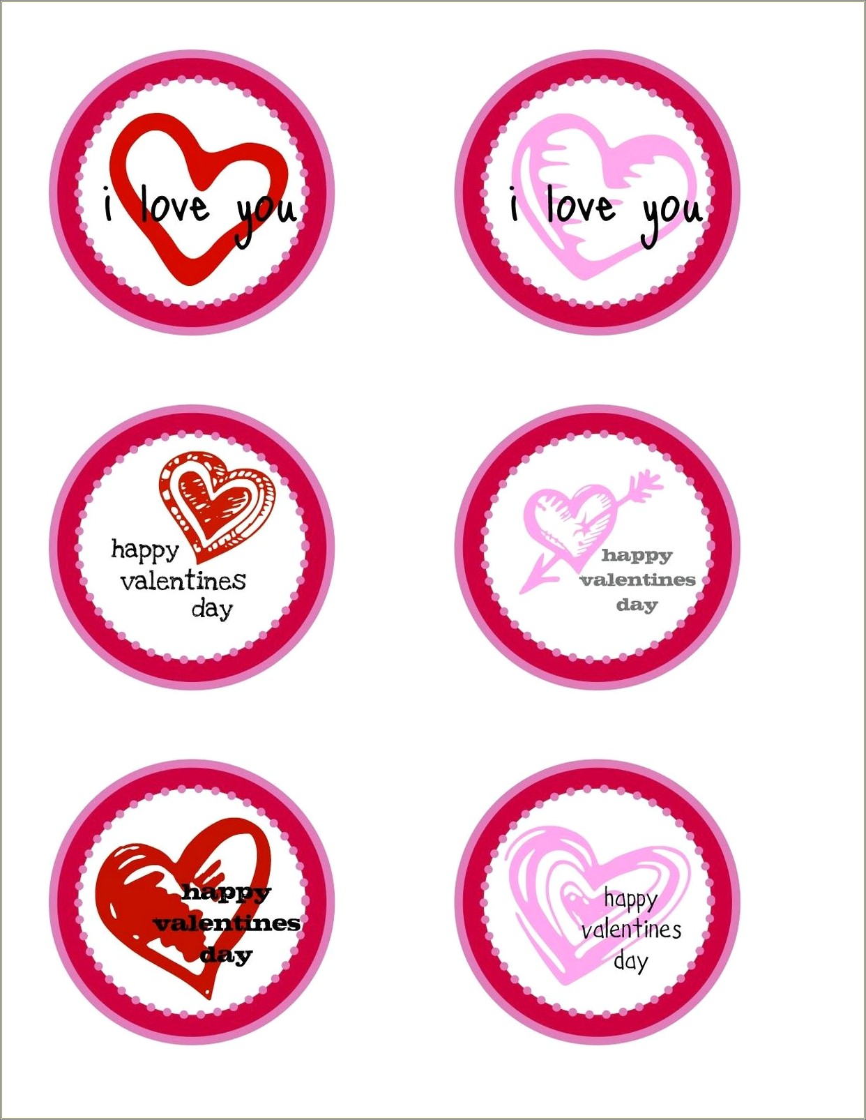 Free Printable Valentines Tags For Favors Template