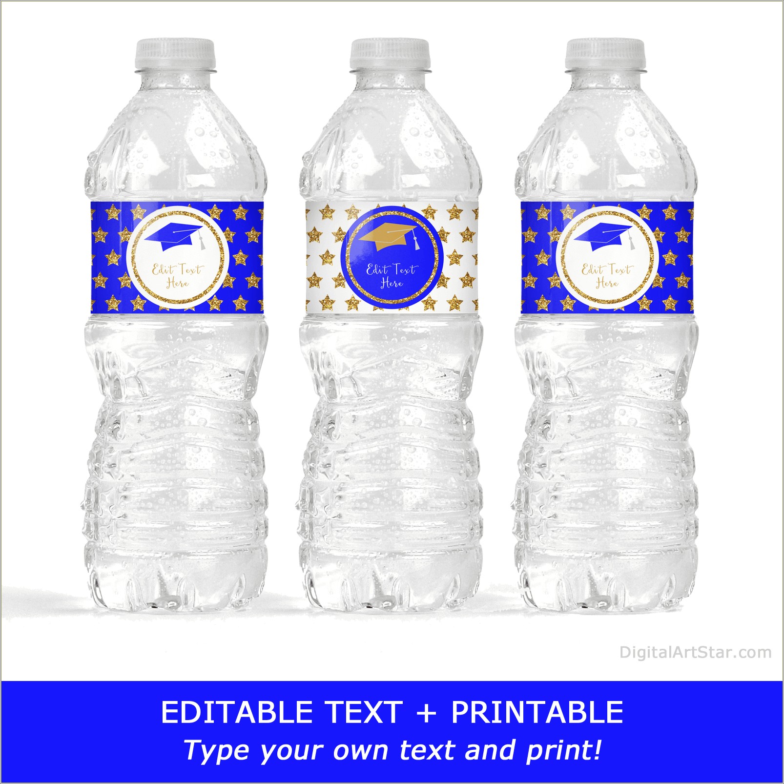Free Printable Water Bottle Labels Template For Graduation