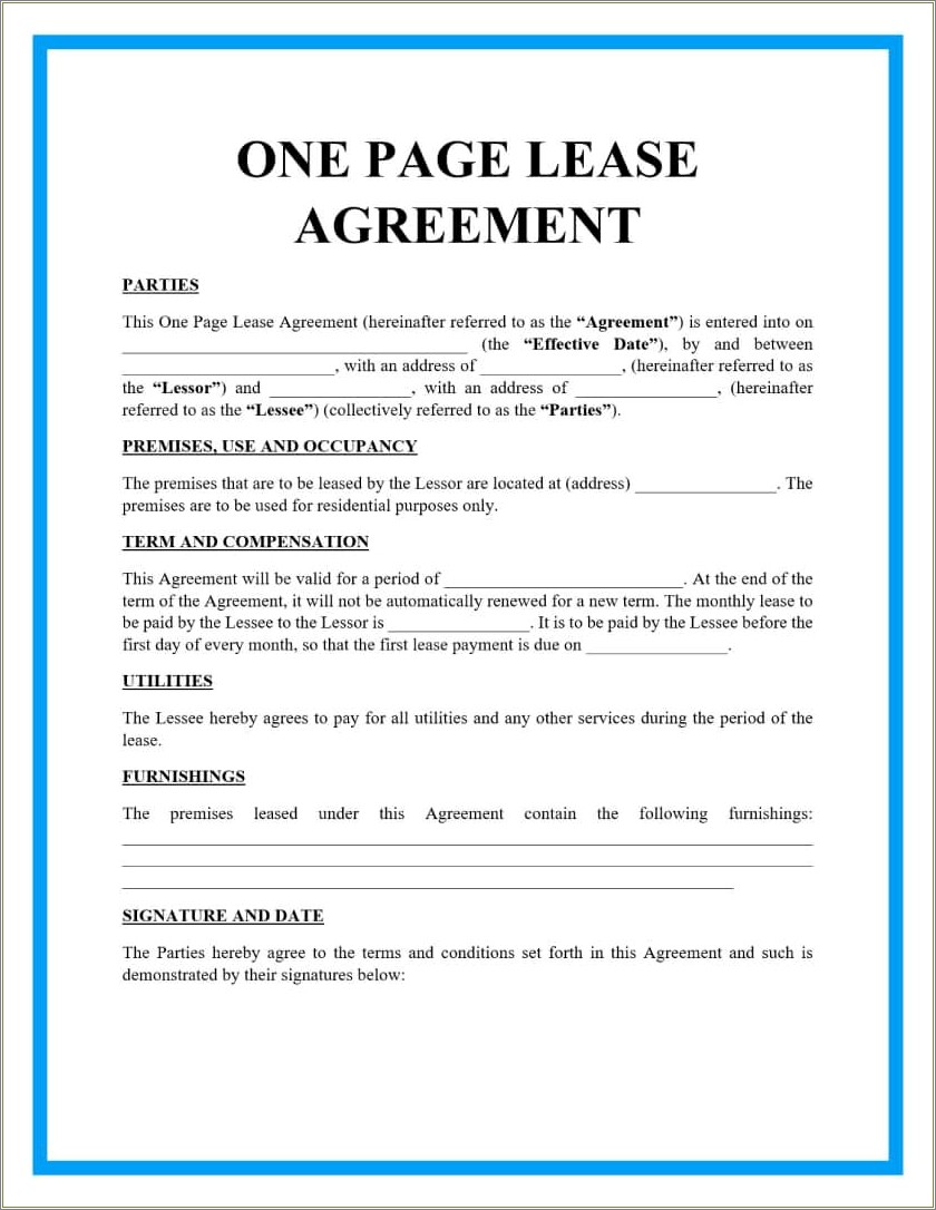 Free Property Lease Agreement Template South Africa