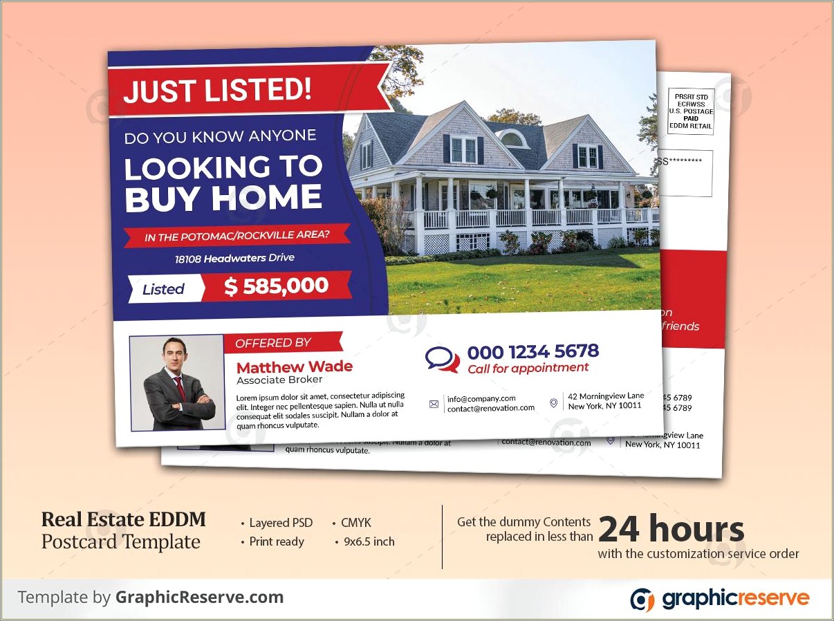 Free Publisher Post Card Real Estate Template