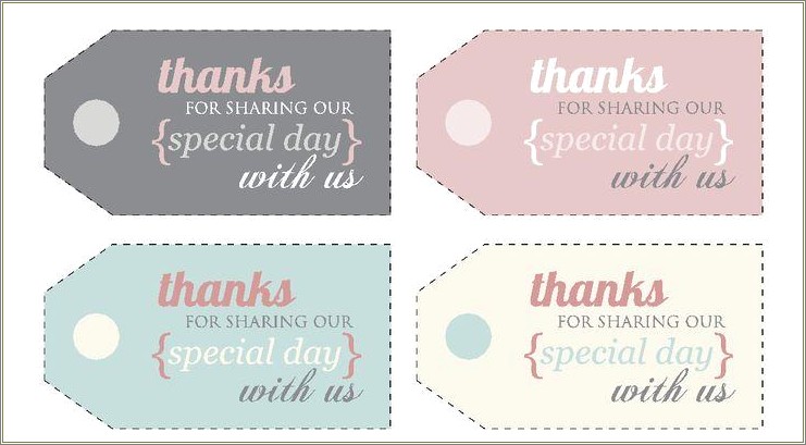 Free Ready Made Thank You Tag Templates