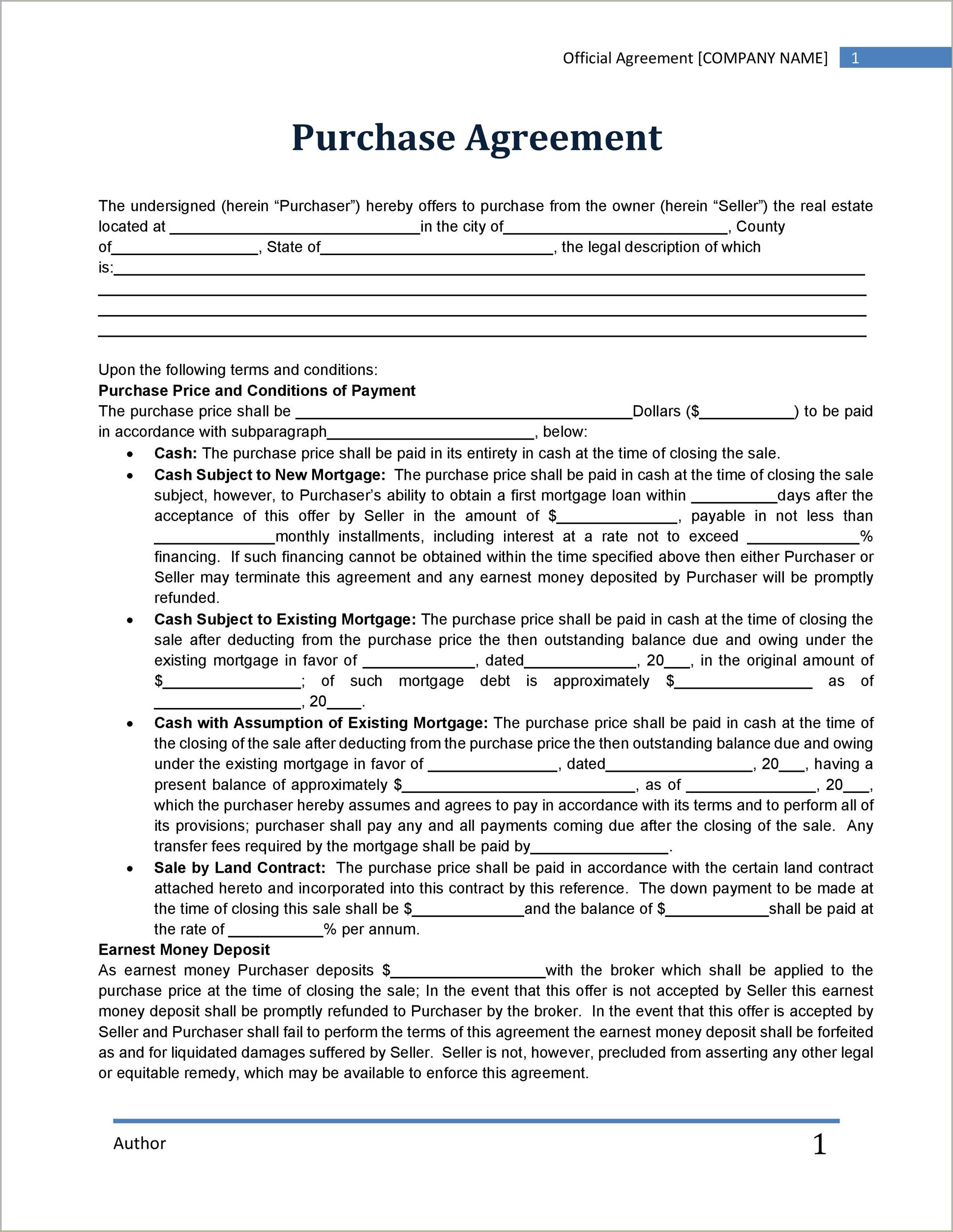 Free Real Estate Broker Buyer Contract Template
