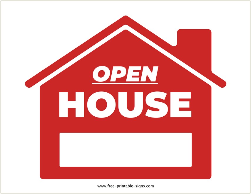Free Real Estate Open House Sign Templates Mockup