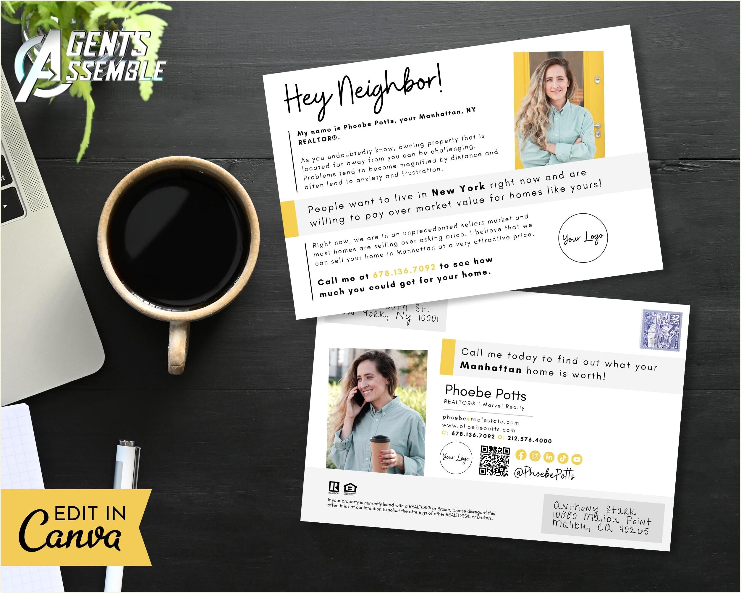 Free Real Estate Postcards Templates To Absentee Owners