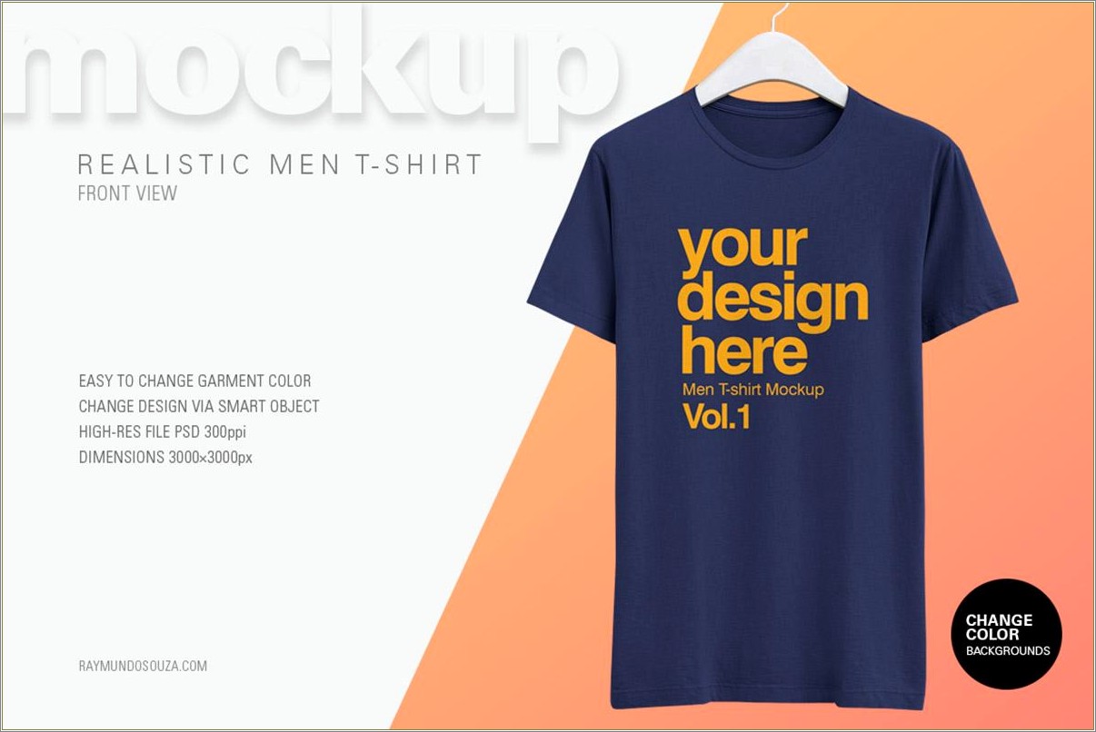Free Realistic T Shirt Mock Up Template