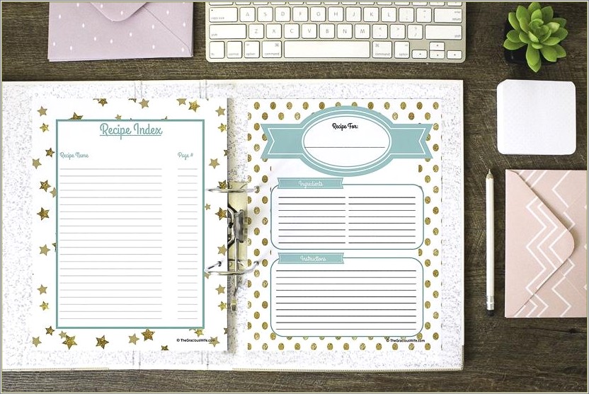 Free Recipe Templates For Front Of Cookbook