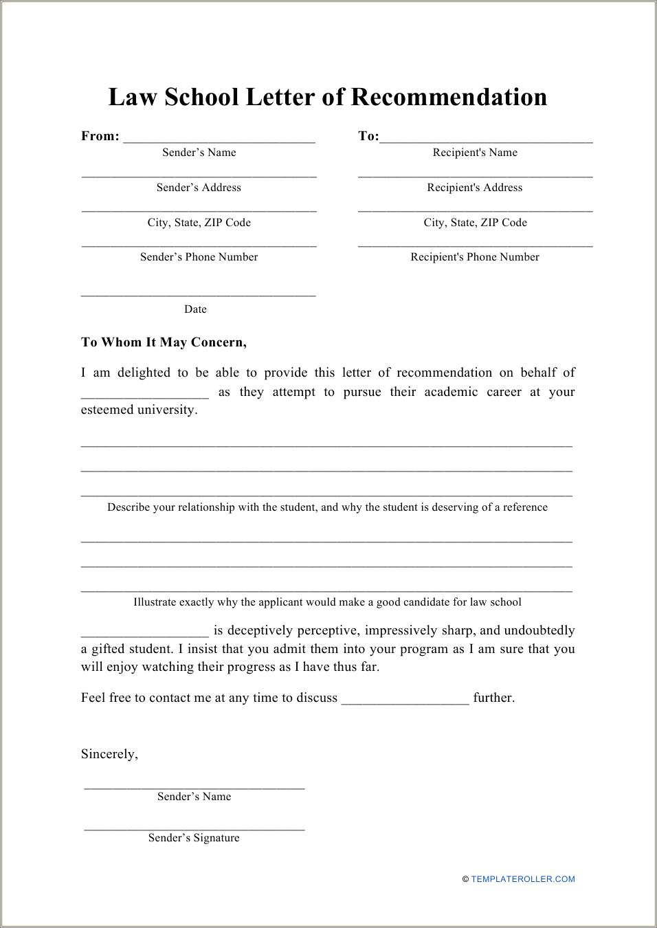 Free Reference Template For Someone Apply For School