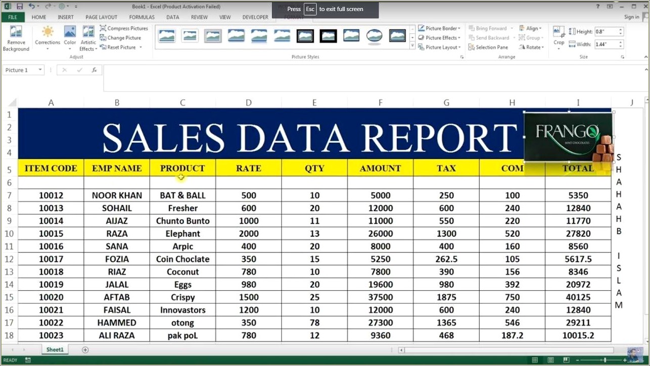Free Restaurant Shift Sales Report Template Excel
