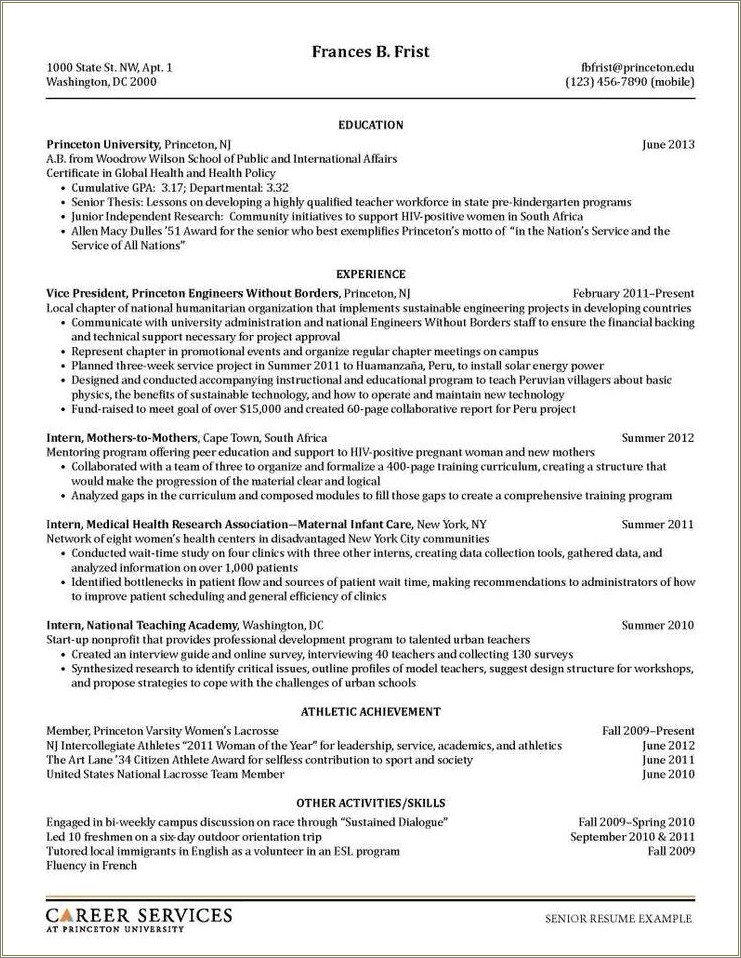 Free Resume Assistance Dc Immigrants