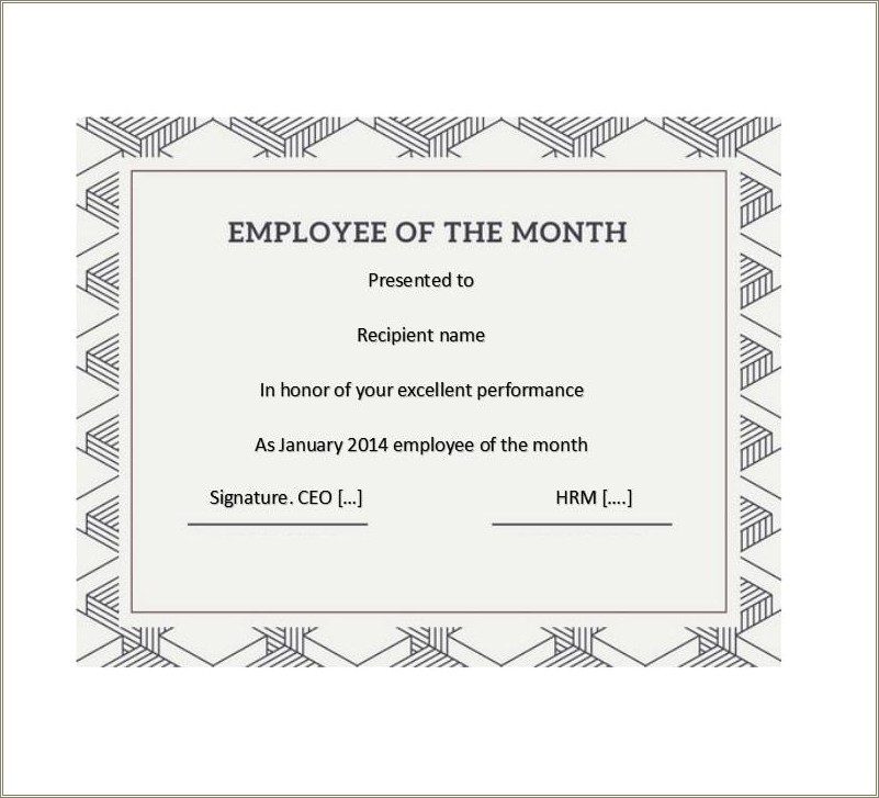 Free Salesman Of The Month Certificate Template