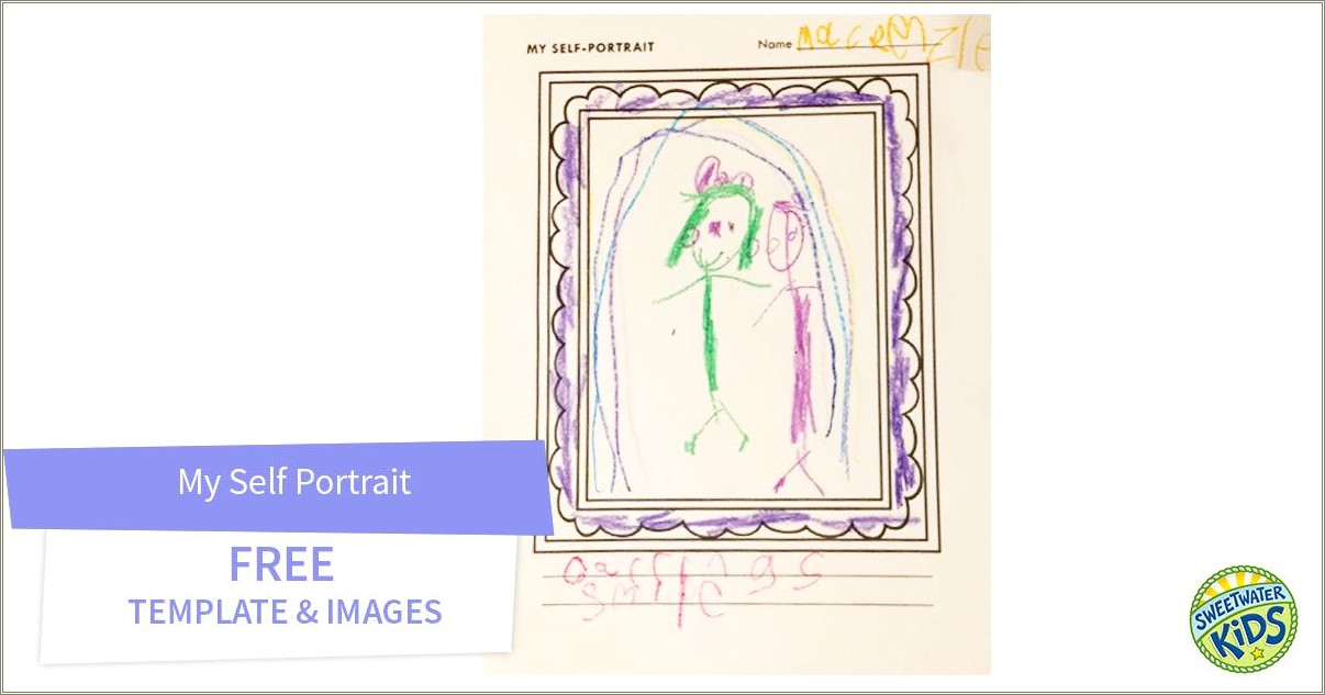 Free Self Portrait Template For Elementary Students