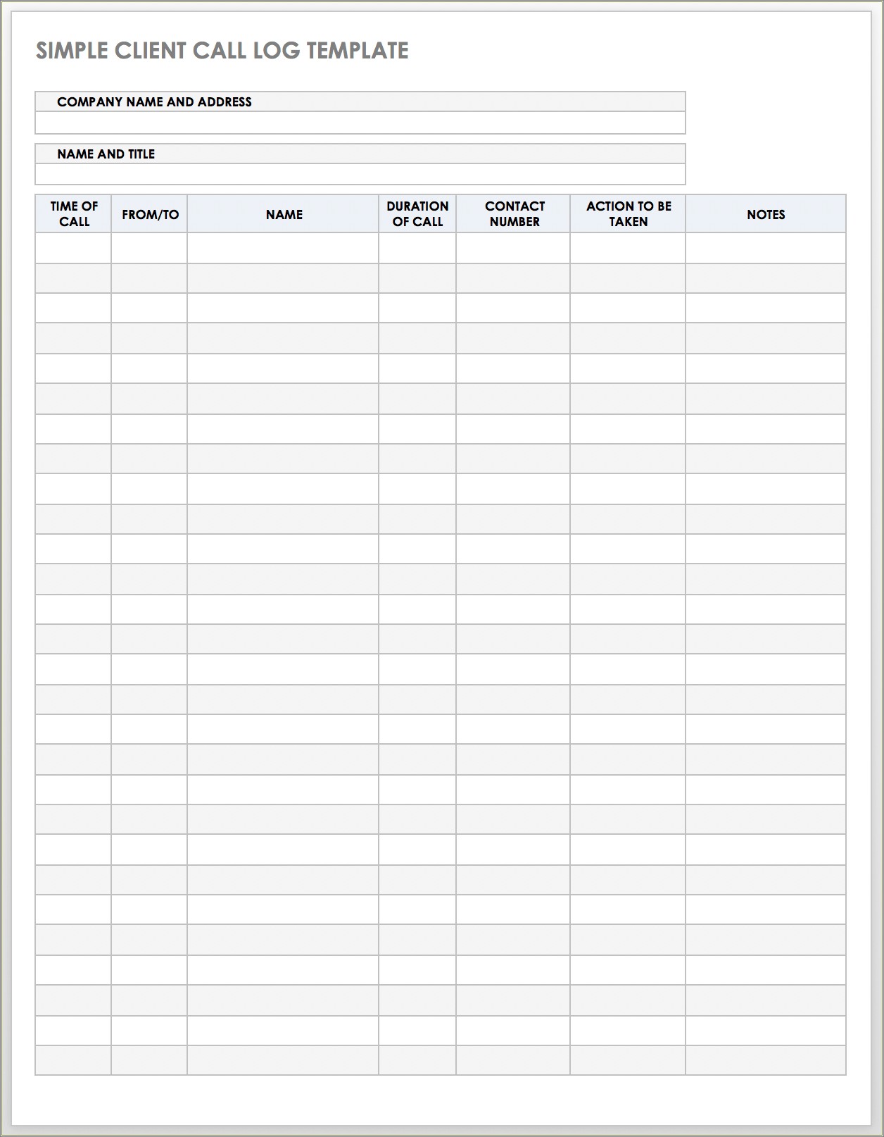 Free Sign In Sign Out Sheet Template Excel