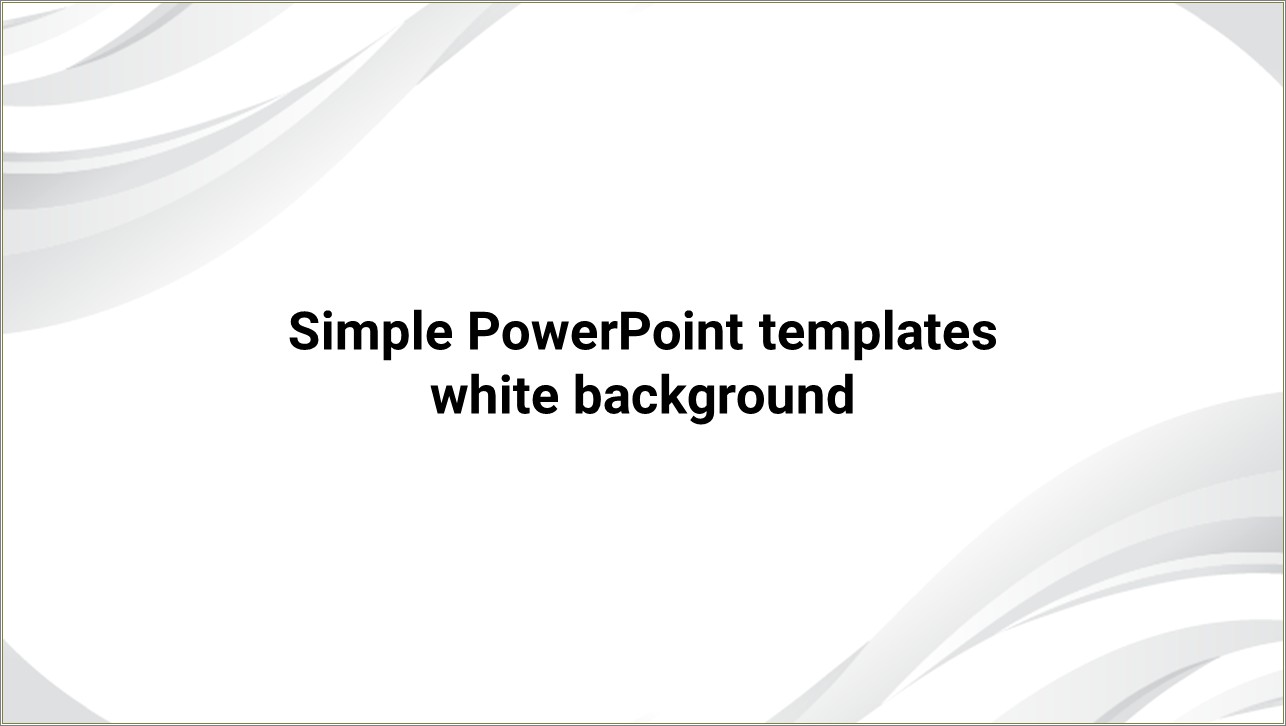 Free Simple Black And White Powerpoint Templates