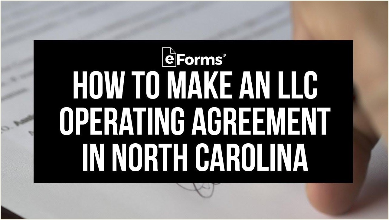 Free Simple Llc Operating Agreement Nc Template