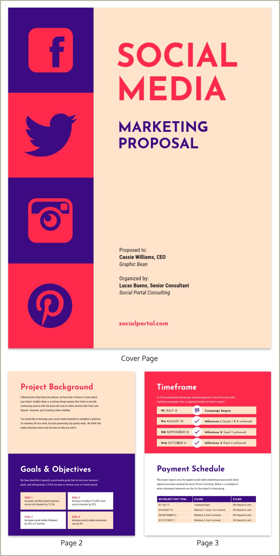 Free Simplified Social Media Marketing Proposal Template