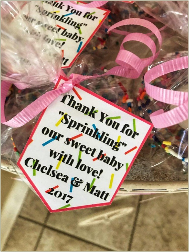 Free Sprinkle Baby Shower Templates Party Favor Tag