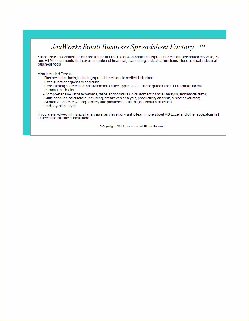 Free Start Up Business Budget Template Excel