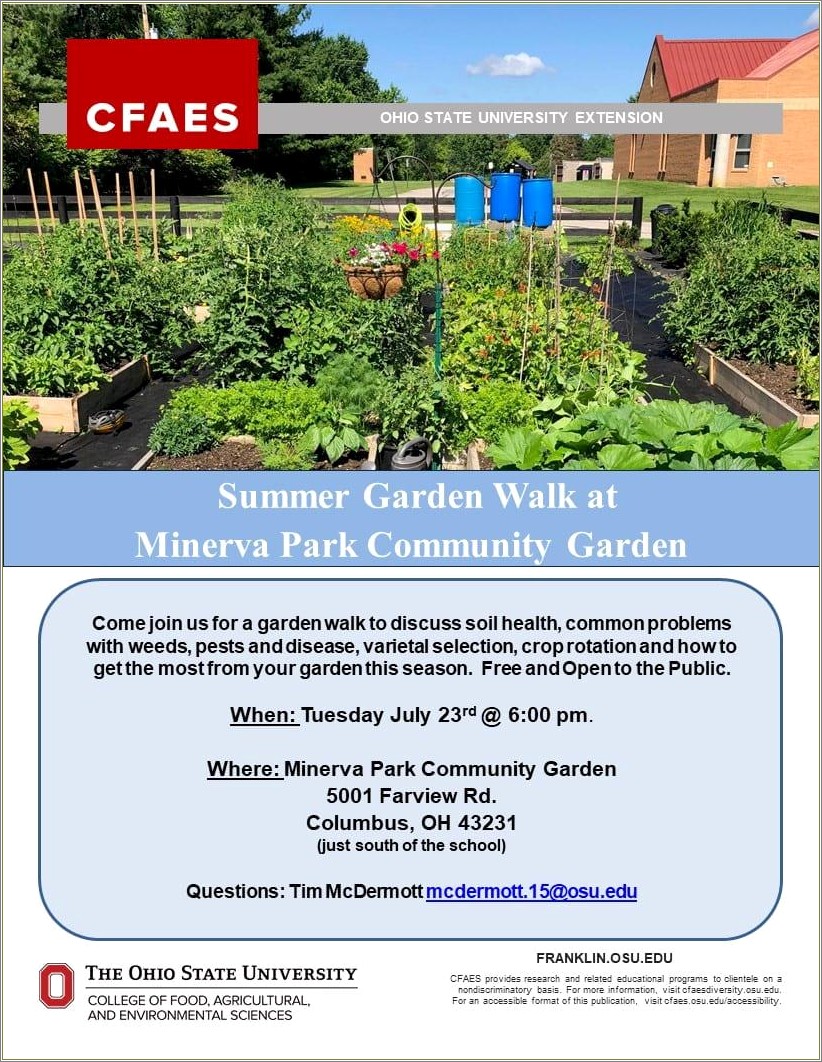 Free Summer Garden Program Schedule Flyer Template