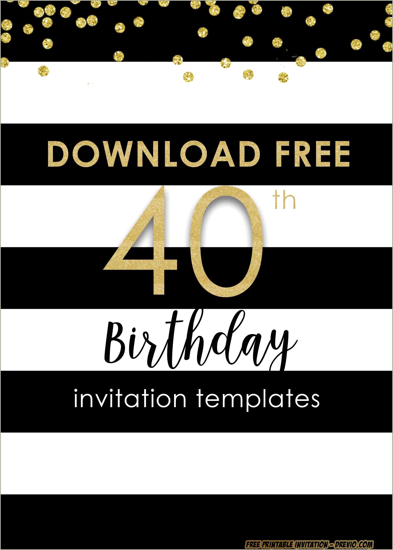 Free Surprise 40th Birthday Party Invitation Templates
