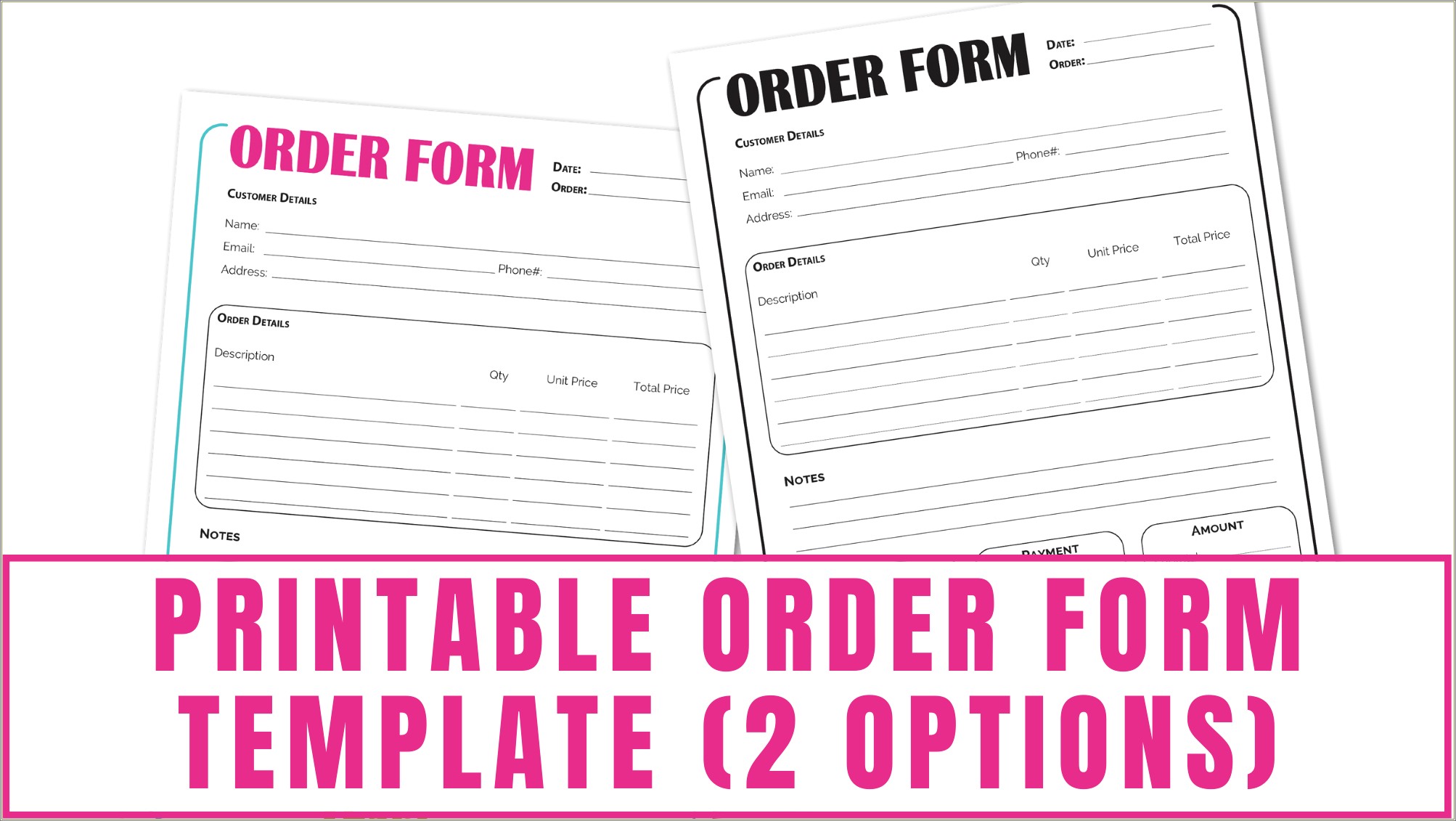 Free T Shirt Order Form Template Pdf