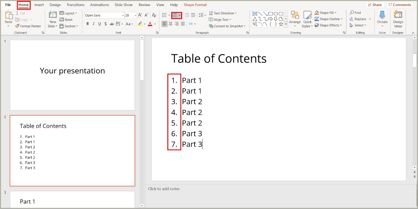 Free Table Of Contents Template 1 5