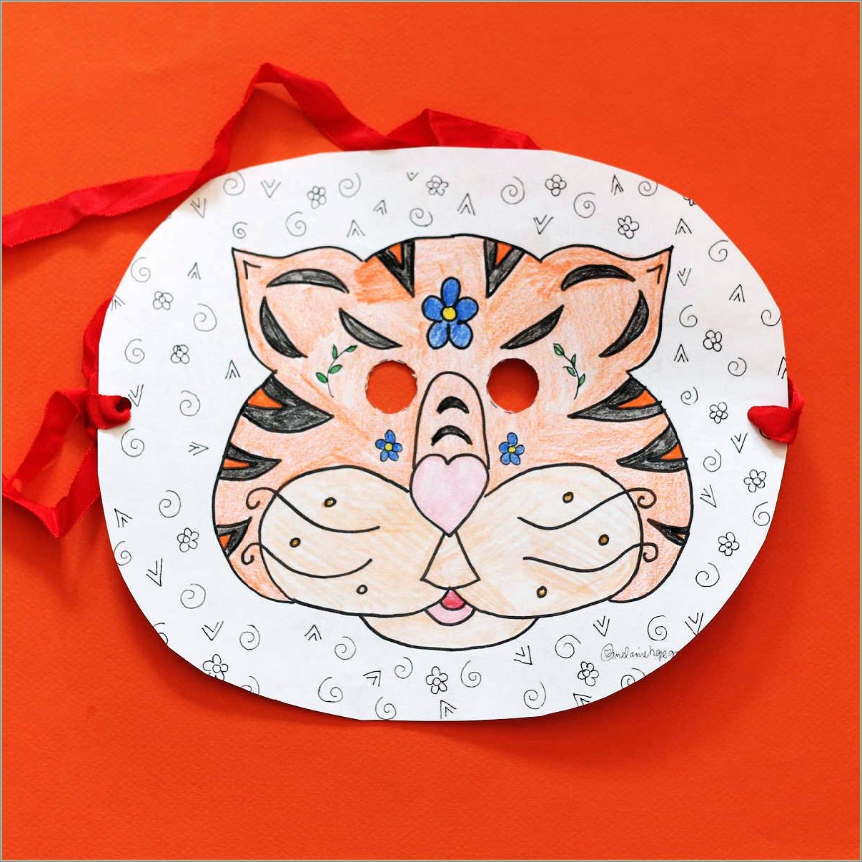 Free Template Day Of The Dead Cat Mask