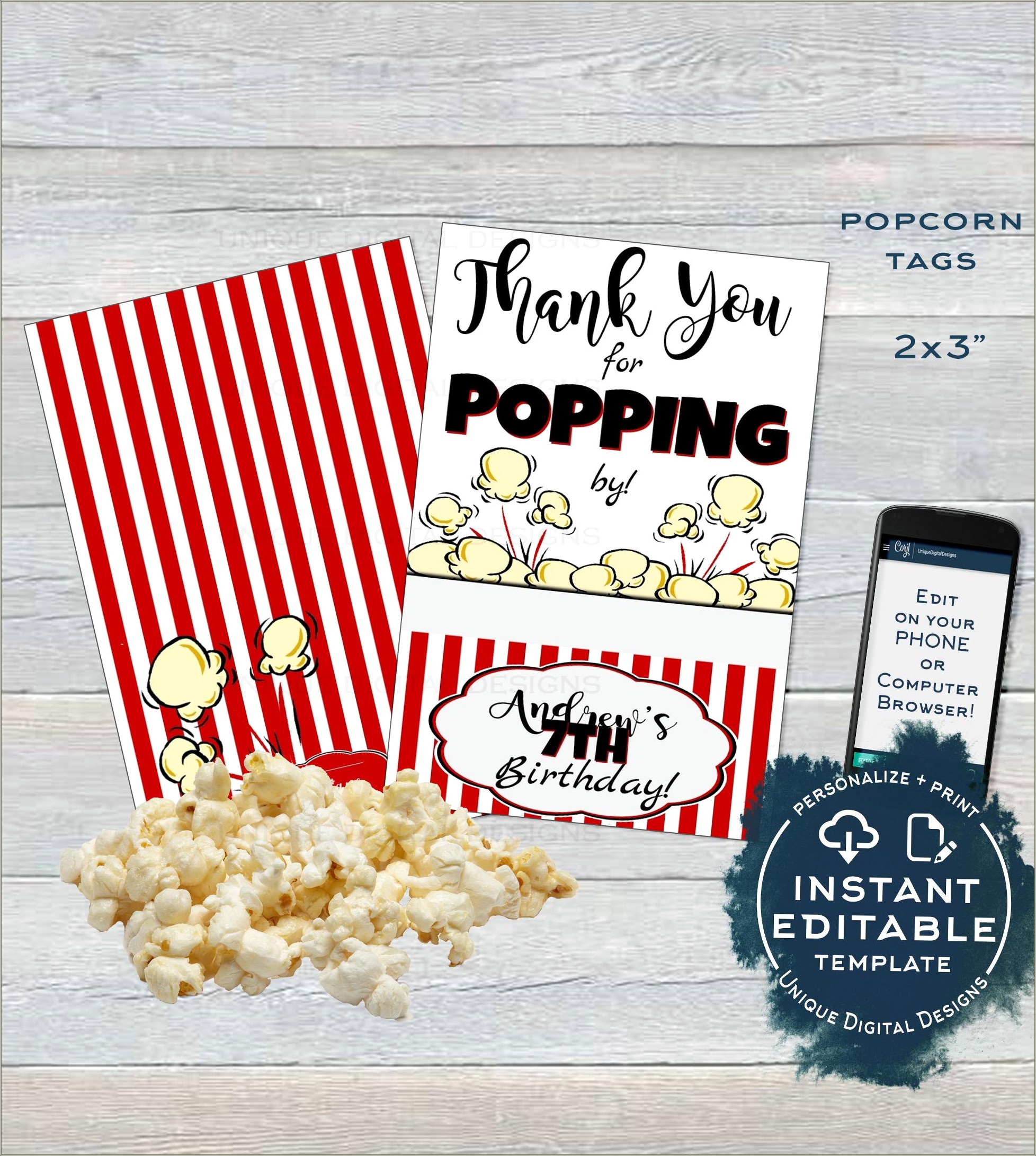 Free Template For Bake Sale Labels Popcorn