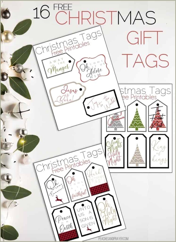 Free Template For Christmas Gift Tags With String