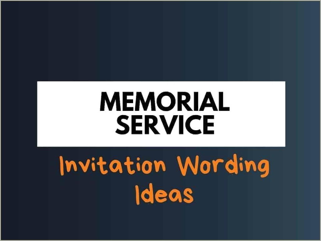 Free Template For Funeral Invitation To Email
