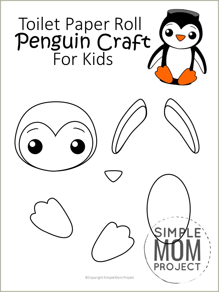 Free Template For Penguin Feet For Paper Penguin