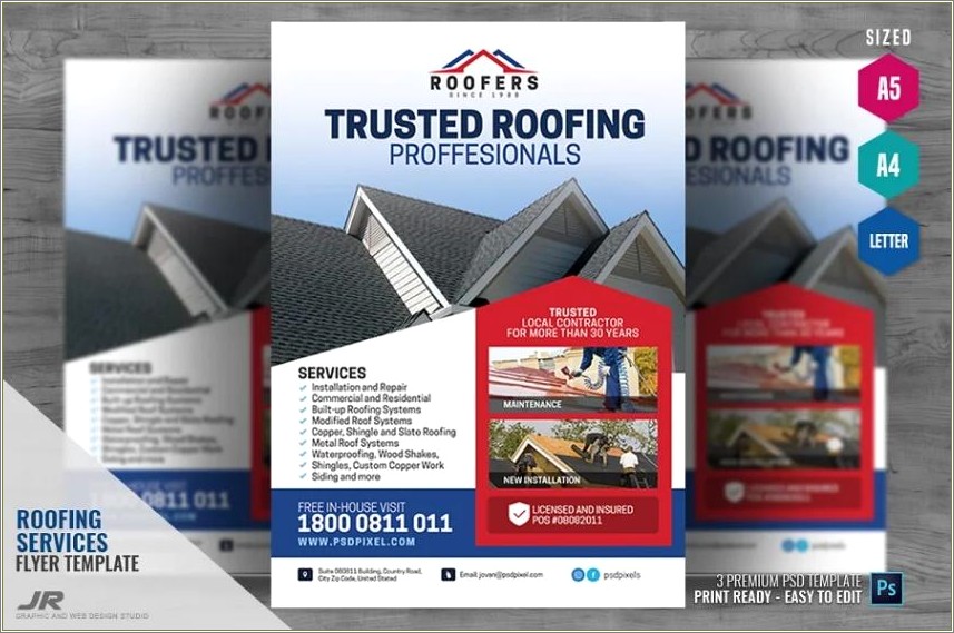Free Template For Roof Installation Print Out