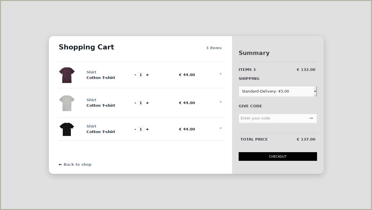 Free Template For Shopping Cart In Html