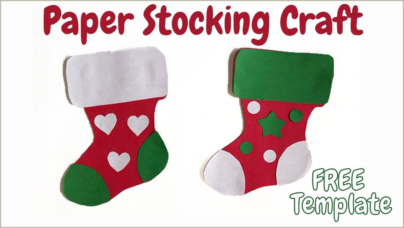 Free Template For Stocking Crafts For Preschoolers
