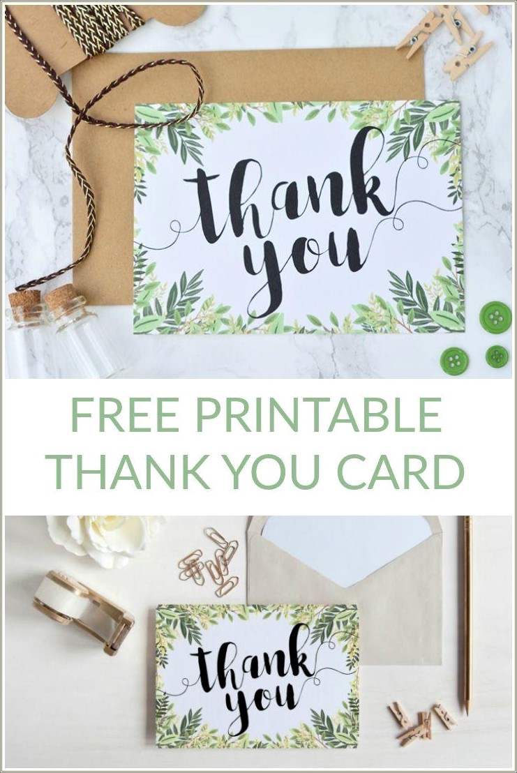 Free Template For Thank You Cards Wedding