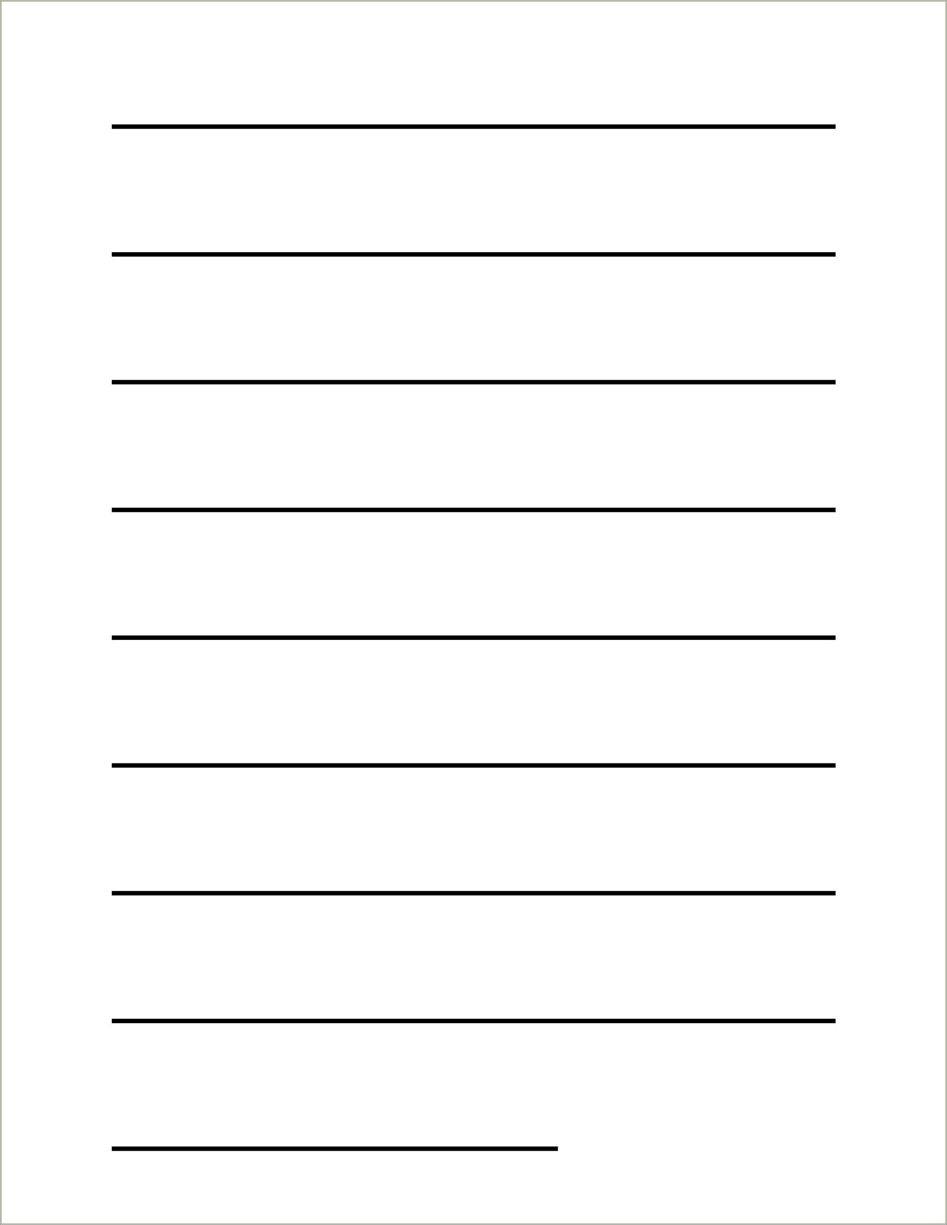 Free Template For Wide Lined Notebook Paper
