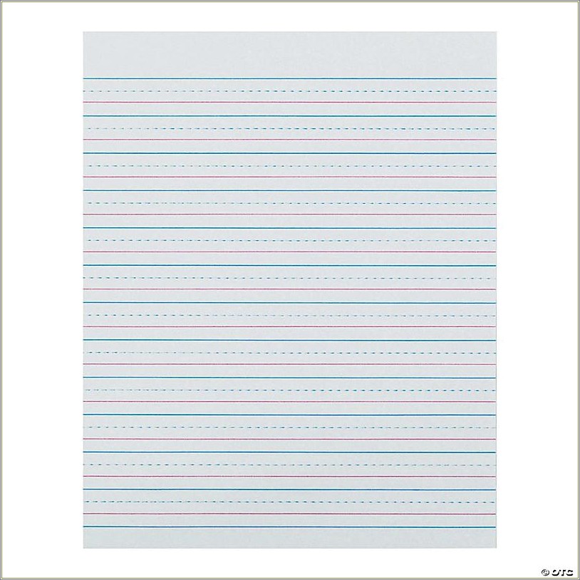 Free Template Lined Paper 1 2 Sheet