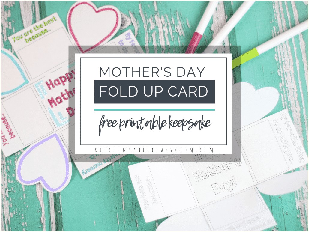 Free Template Mothers Card Day To Wife