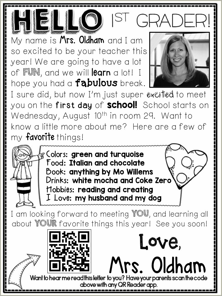 Free Template Of Welcome Letter To The Parents
