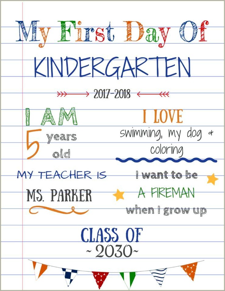 Free Template Photo First Day Of School
