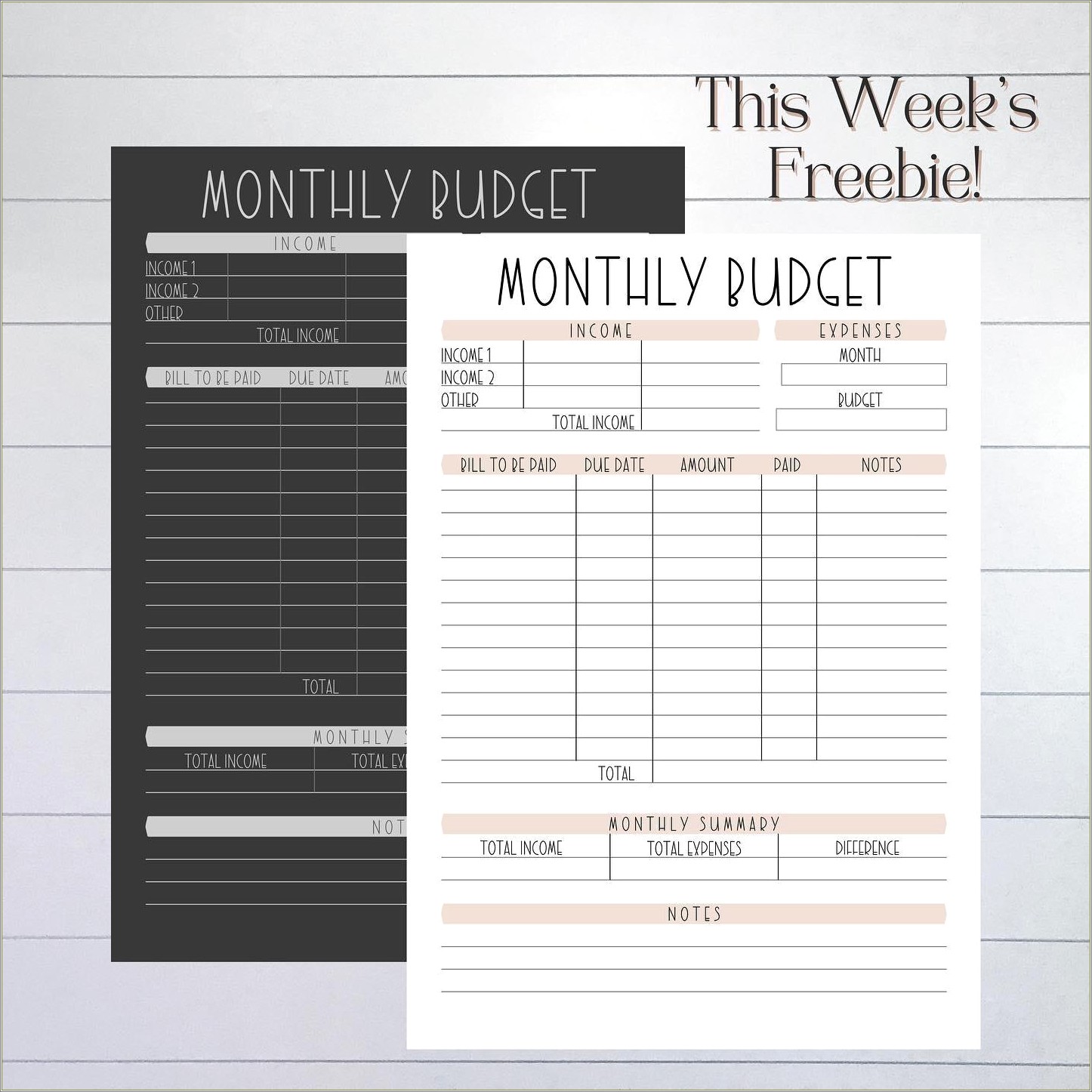 Free Templates For Budget And Bill Pay