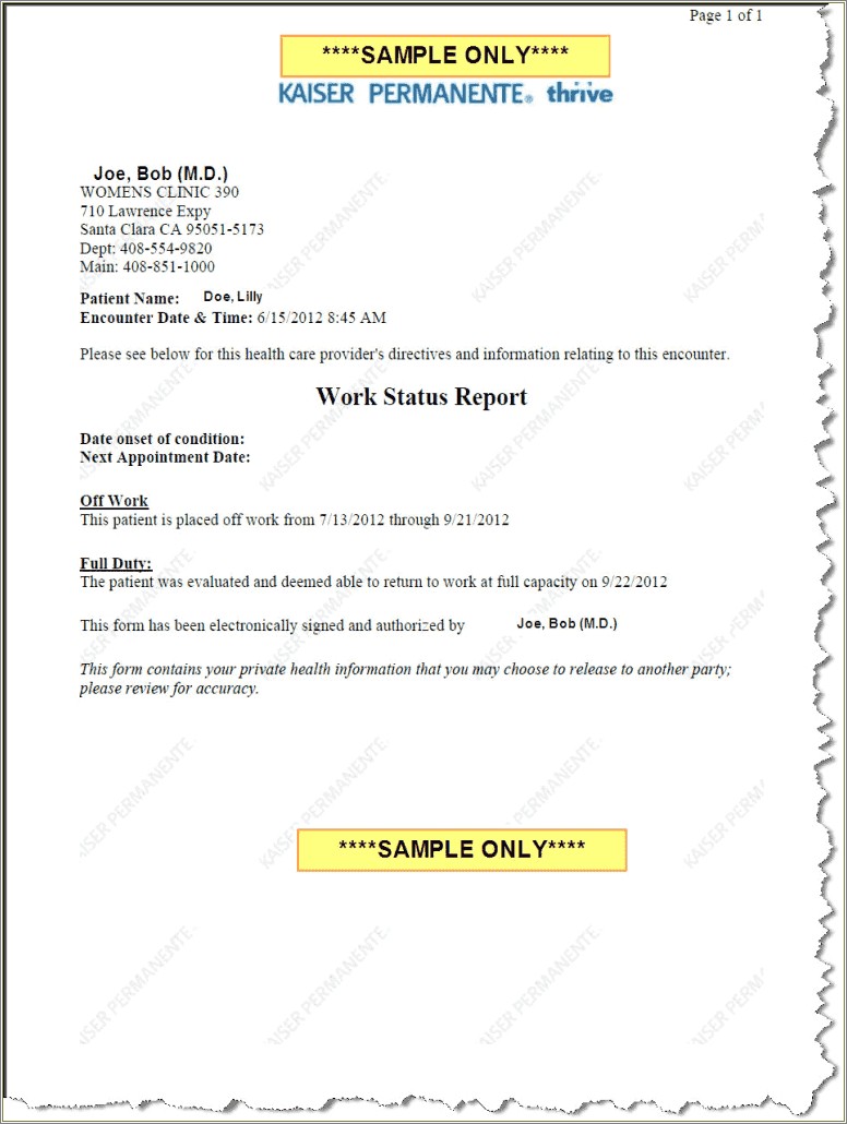 Free Templates For Doctor Notes For Patient