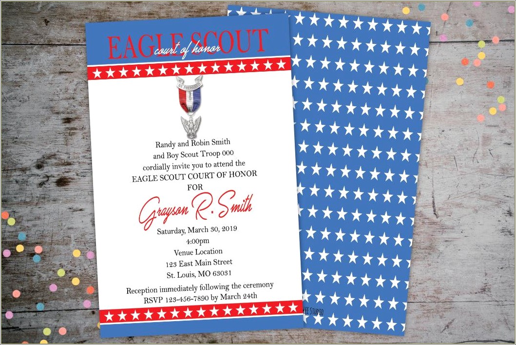 Free Templates For Eagle Scout Court Of Honor