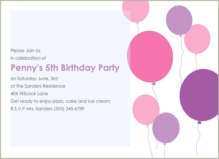 Free Templates For Printable Birthday Invitations Studio C