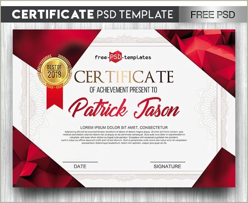Free Templates For Track Certificates Of Participation