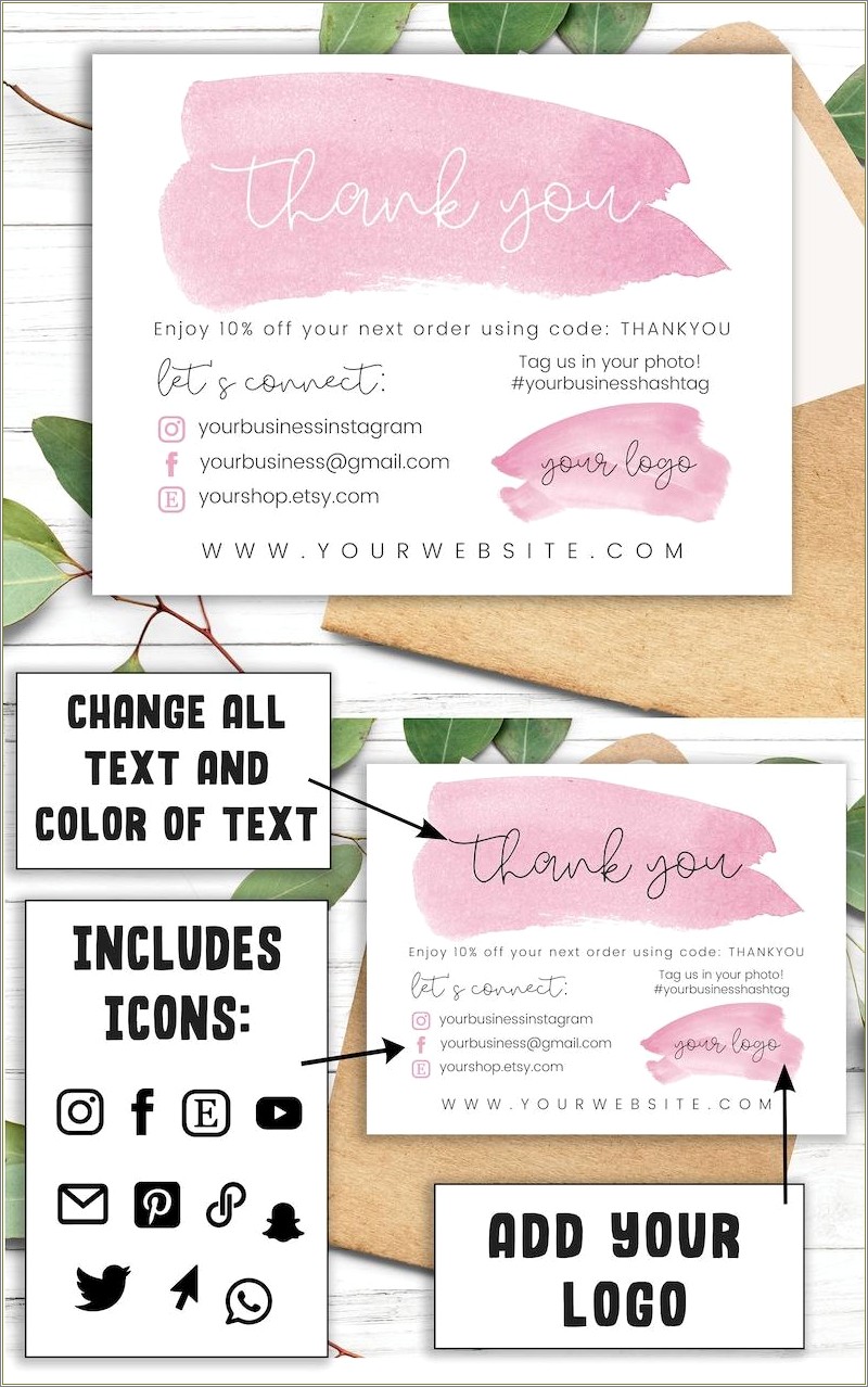 Free Thank You Card Templates For Poshmark