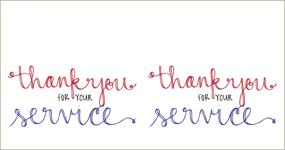 Free Thank You For Your Servicepatriotic Flyer Template
